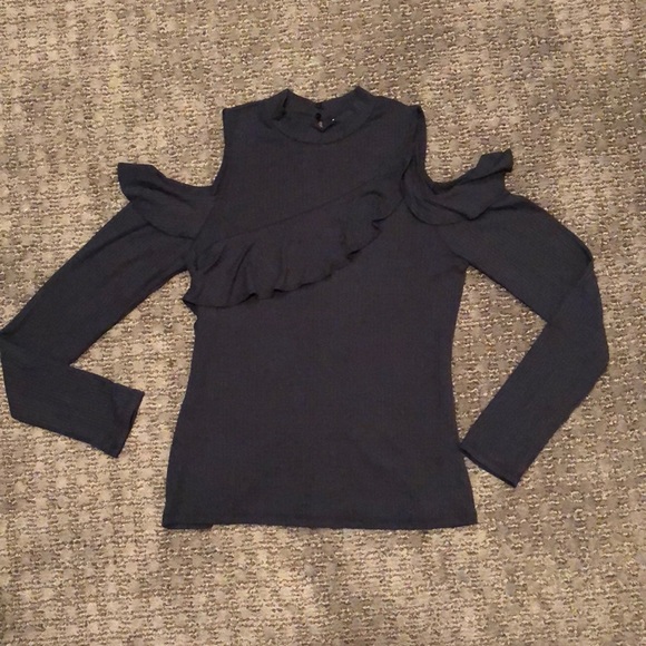 Lush Tops - Lush Cold shoulder long sleeved shirt